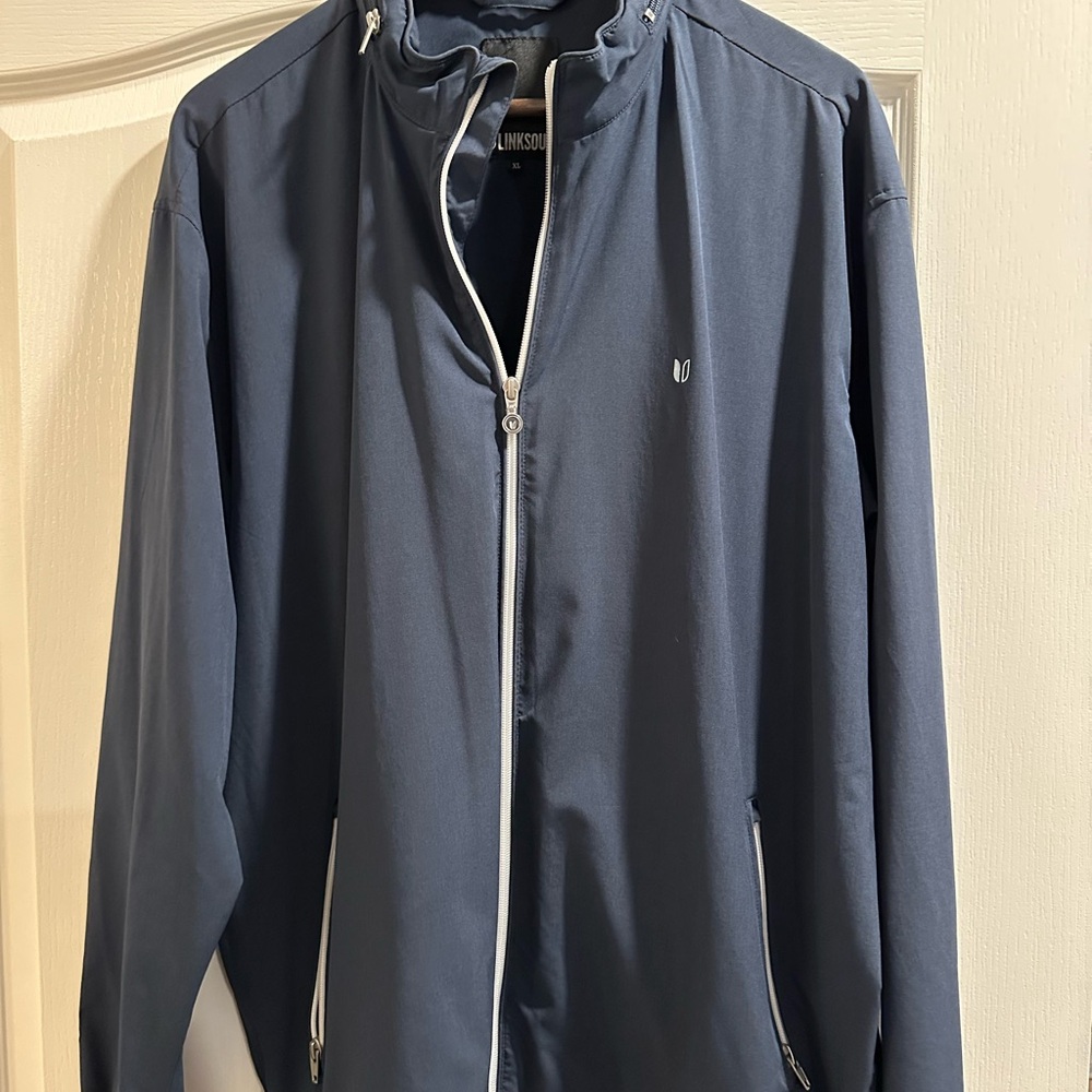Linksoul Men's Navy Windbreaker Jacket